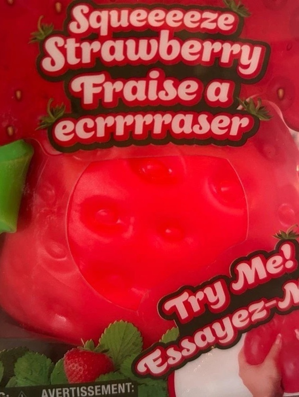 Sunny Days Entertainment Squeeeze Strawberry Squeeze Toy Red NWT